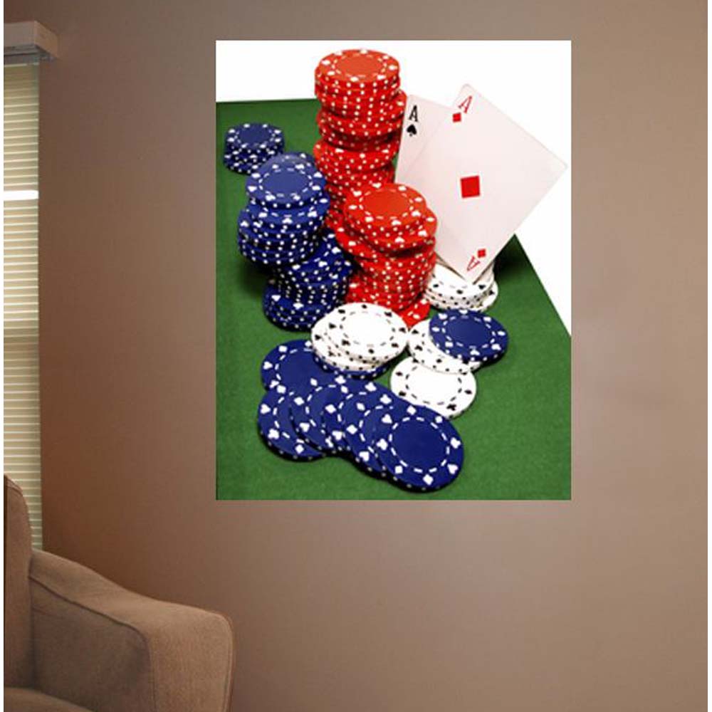 Cards-n-Chips Wall Decal Installed | Wallhogs