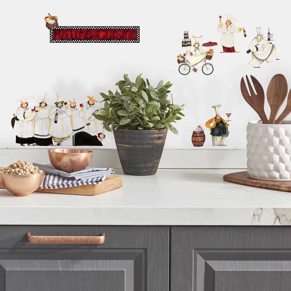 Chef Wall Decals Installed