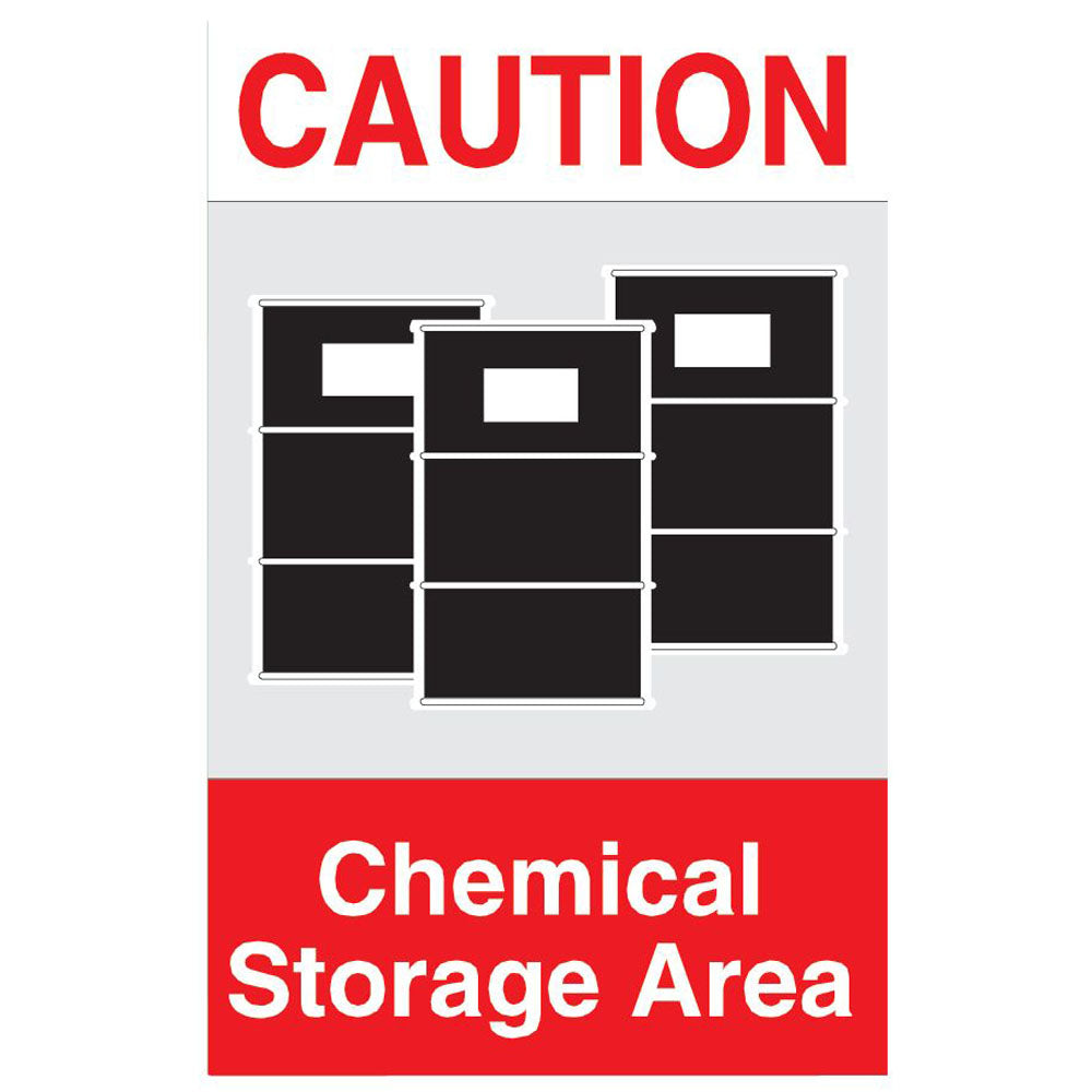 Chemical Storage Sign Wall Decal Printed | Wallhogs