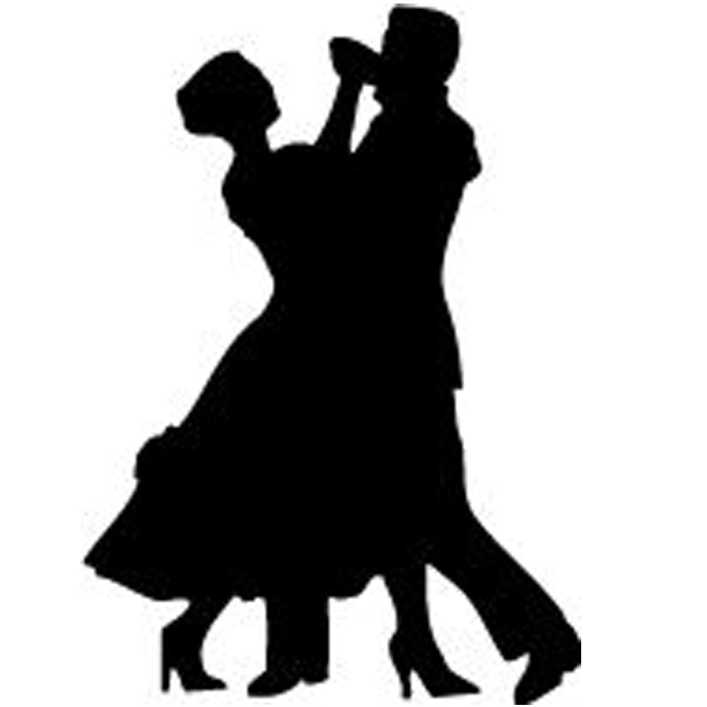 Couple Dancing Silhouette Wall Decal Printed