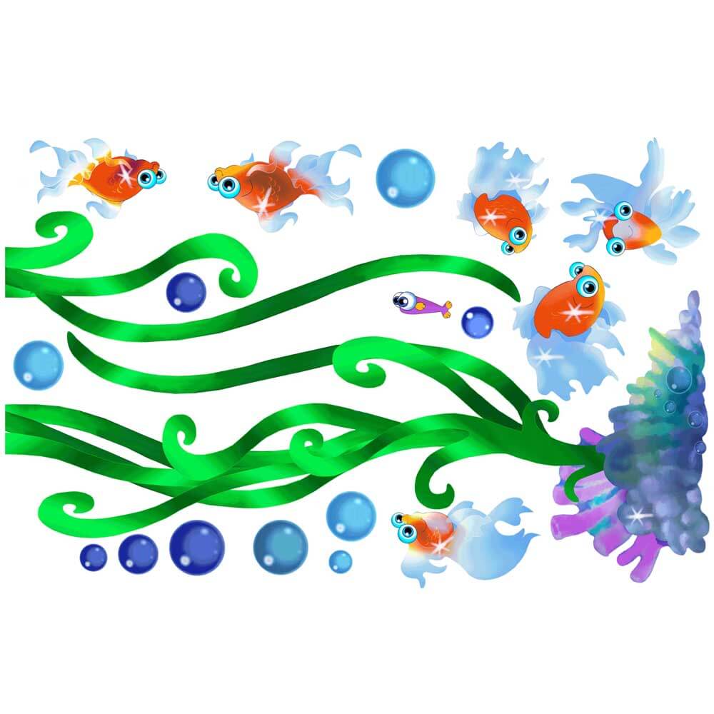 Fish & Seaweed Wall Decals Printed | Wallhogs