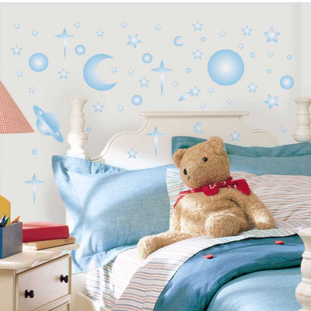 Celestial Glow-in-the-Dark Wall Decals Installed