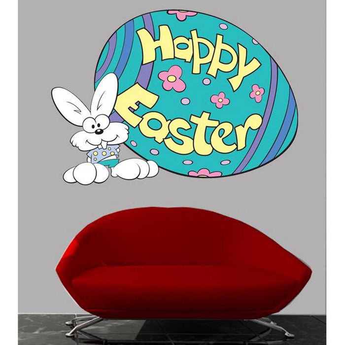 Happy Easter Wall Decal Installed | Wallhogs