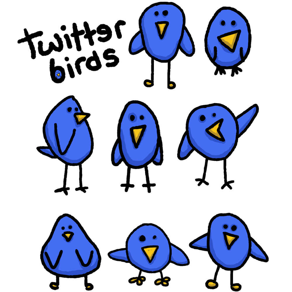Tweet Birds Wall Decals Printed | Wallhogs