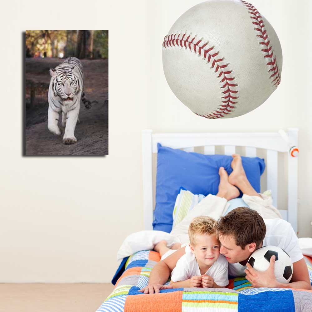 White Tiger Canvas Print Installed | Wallhogs