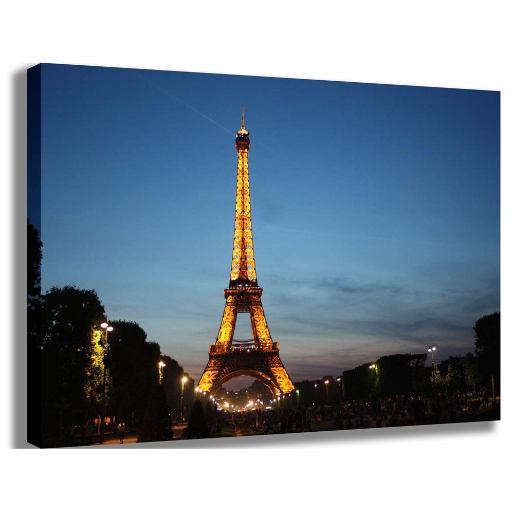 Eiffel at Dusk Canvas Printed | Wallhogs