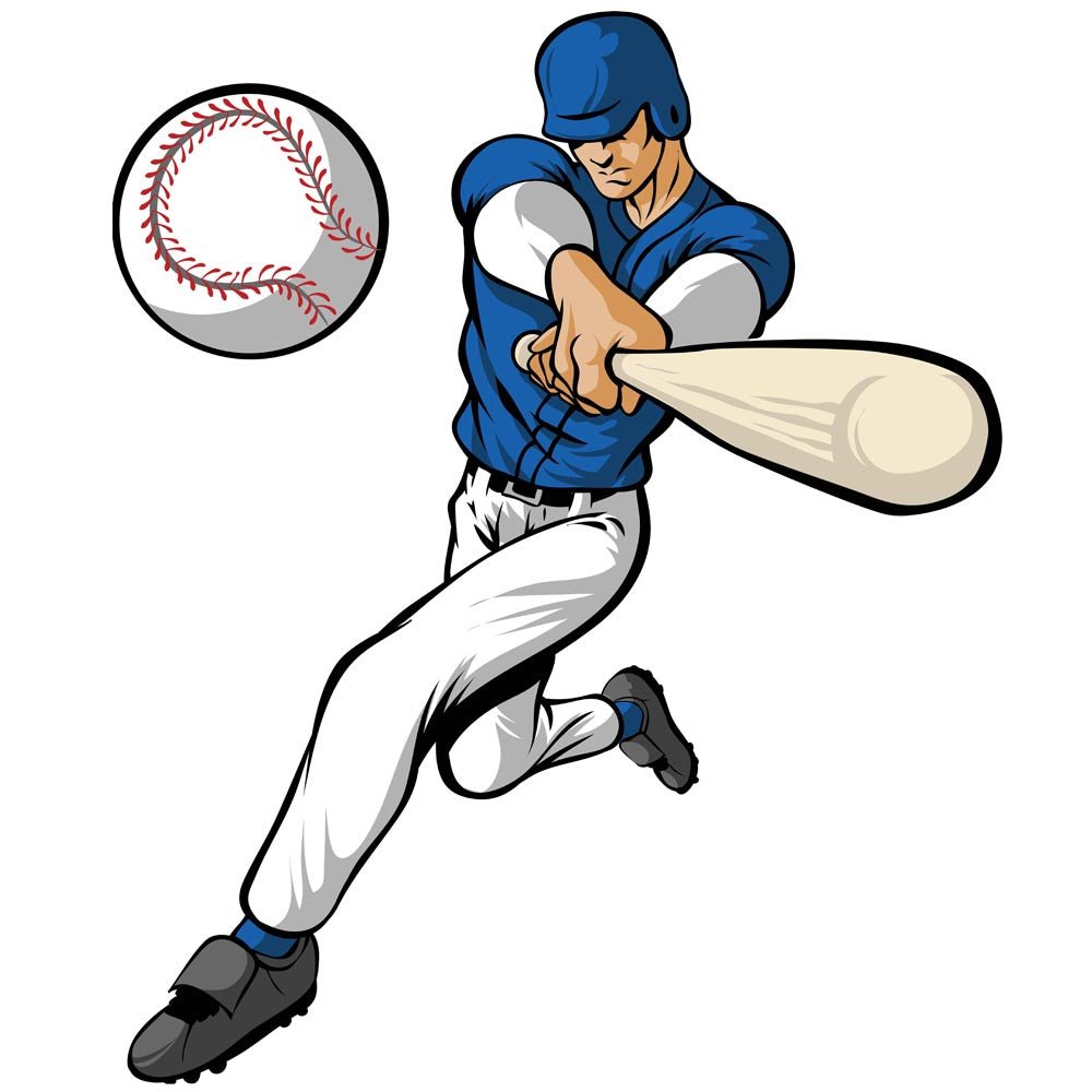 Baseball Player Wall Decal Printed | Wallhogs