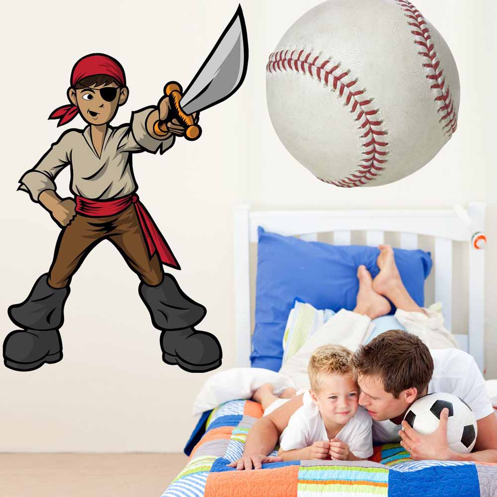 Pirate Boy Wall Decal Installed | Wallhogs