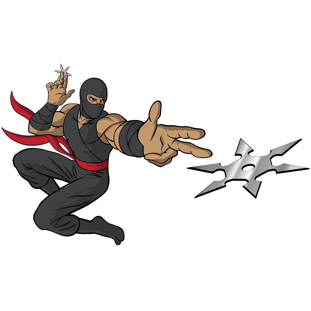 Ninja Shuriken Wall Decal Printed | Wallhogs
