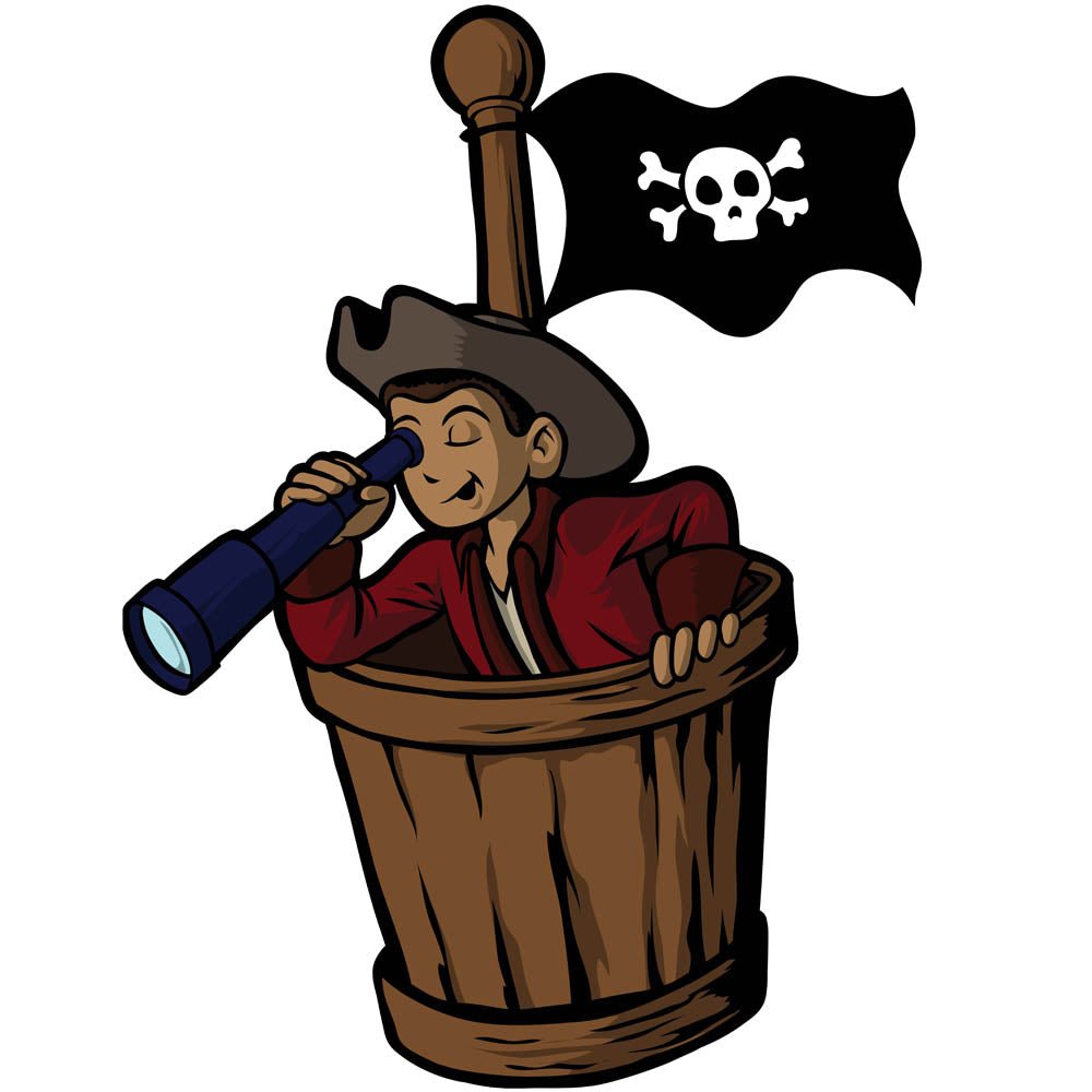 Pirate Crows Nest Wall Decal Printed | Wallhogs