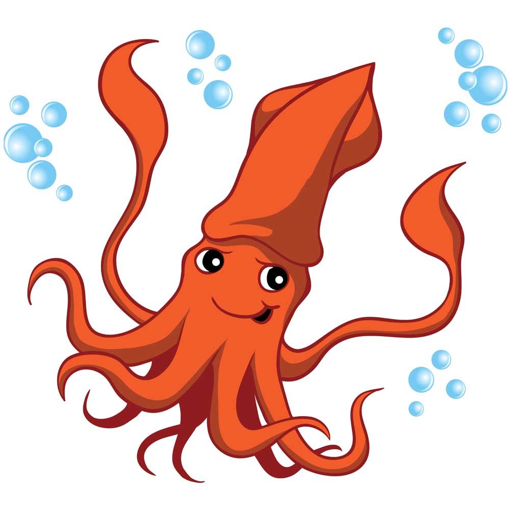 Squid Wall Decal Printed | Wallhogs