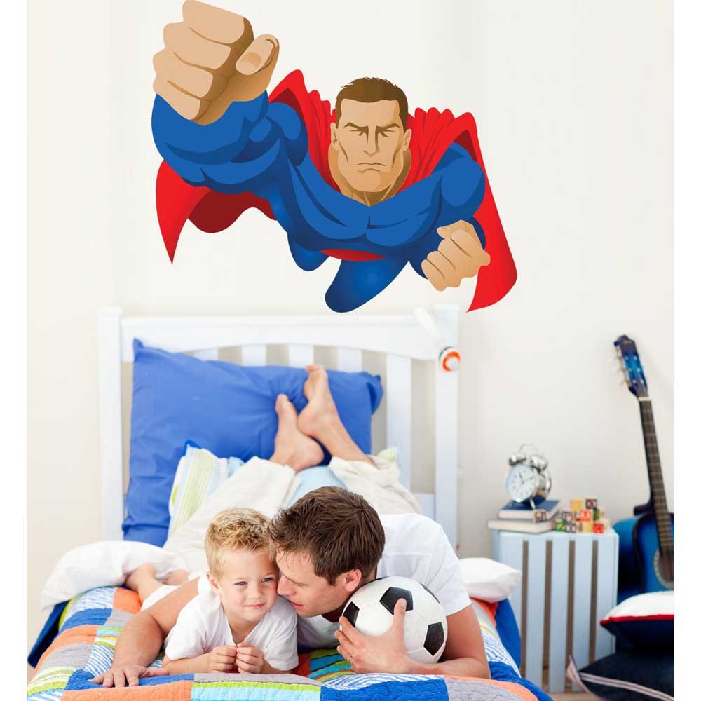 Super Hero Wall Decal Installed | Wallhogs