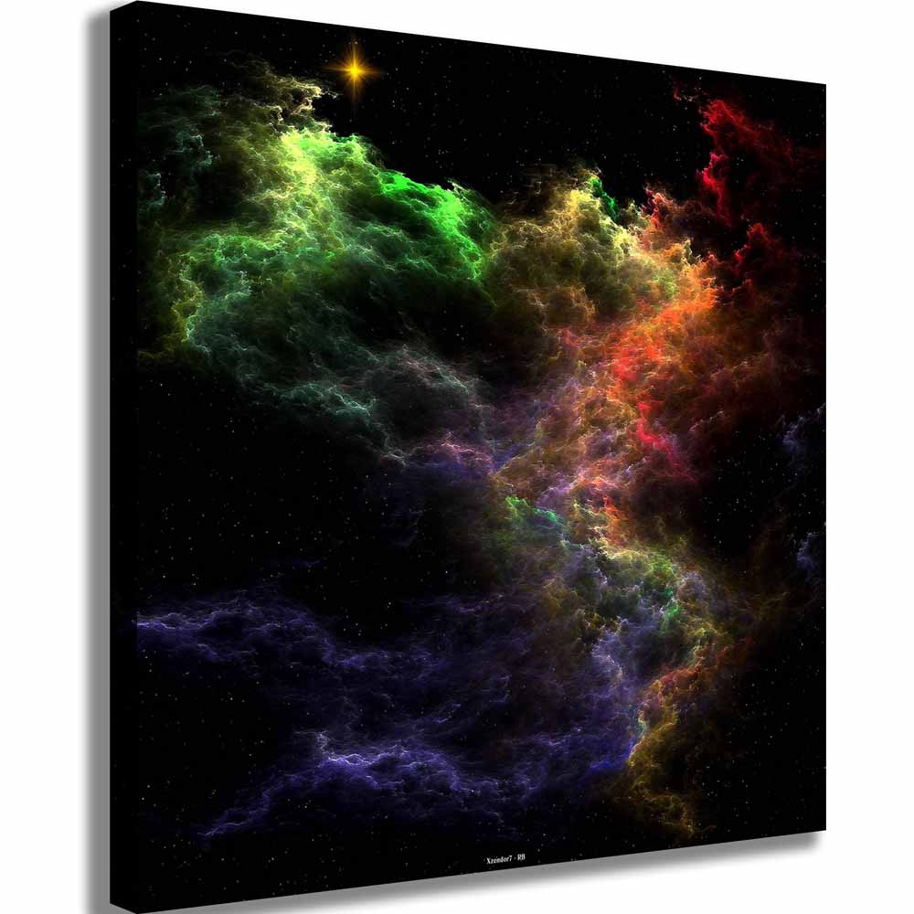Art Stucco Mosaic Nebula Cluster Canvas Printed | Wallhogs