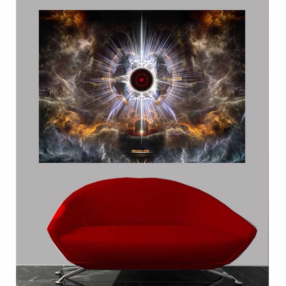 Asylum of Light Wall Decal Installed | Wallhogs