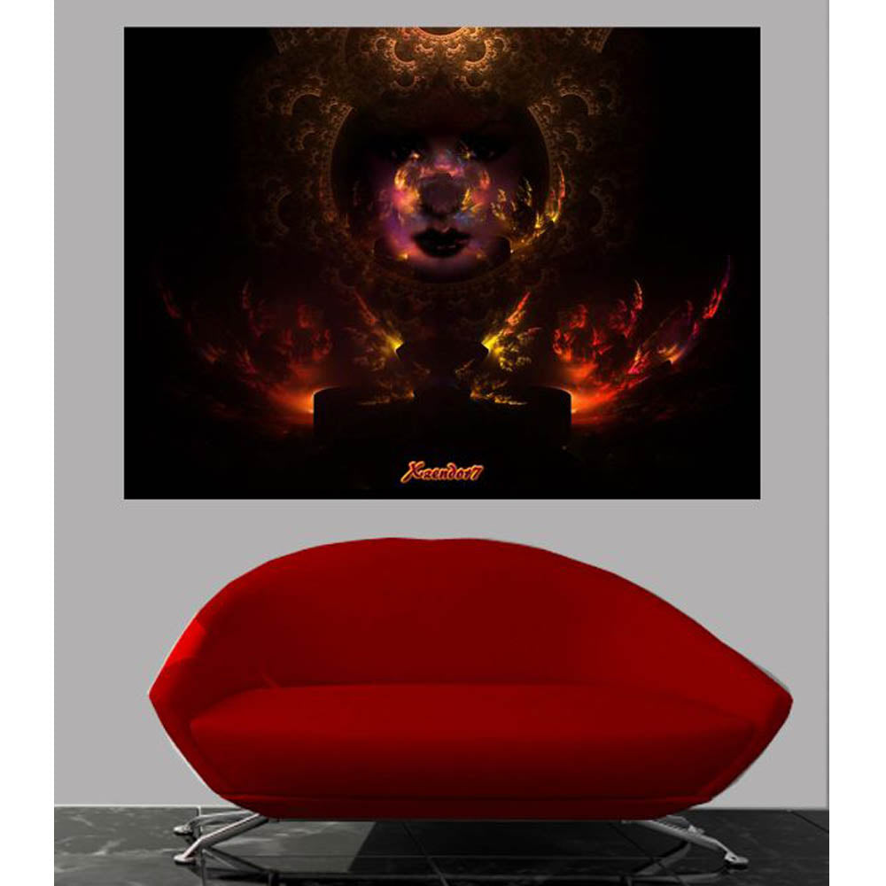 Beauty in the Pit of Fire Wall Decal Installed | Wallhogs