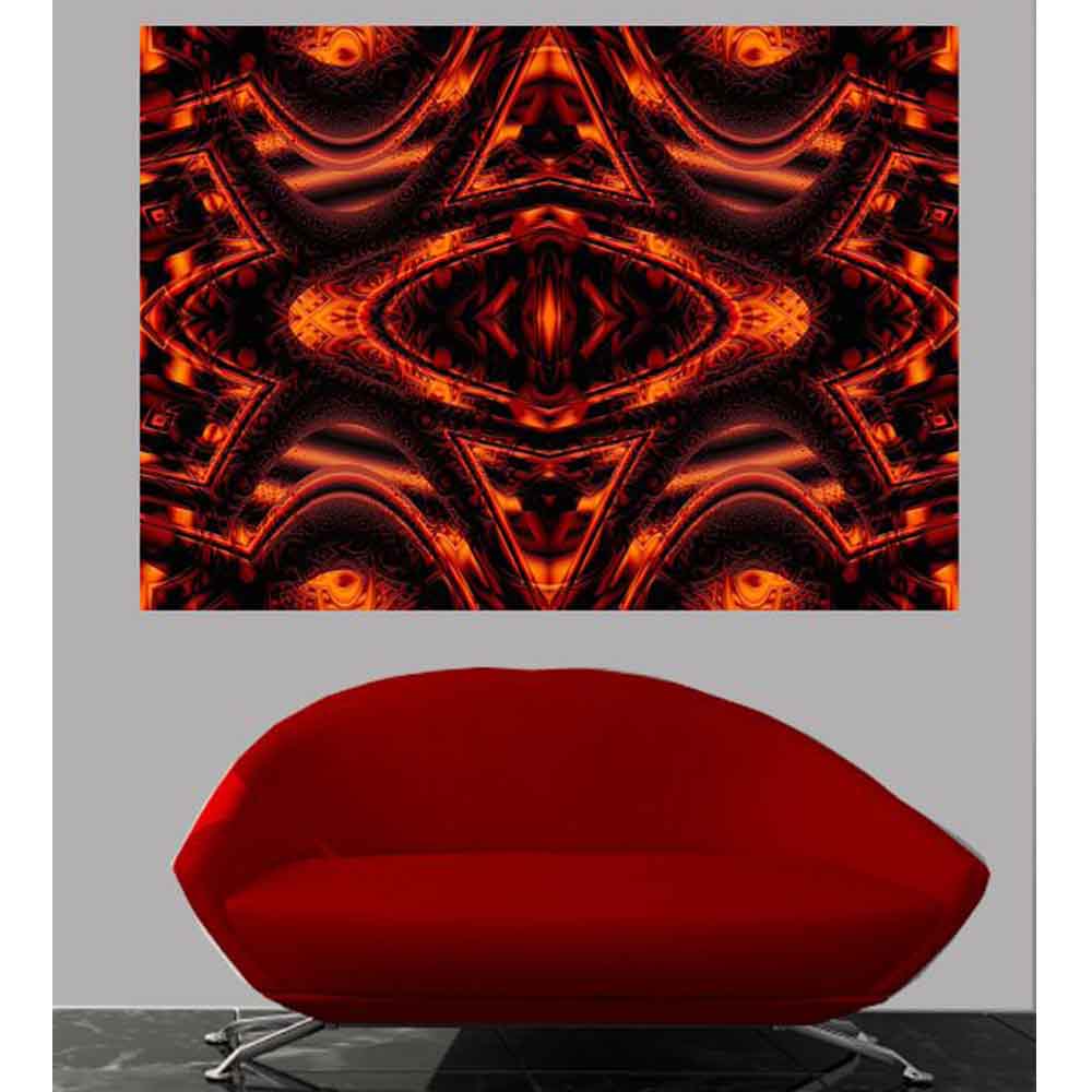 Corridors of the Deep Space SymQuad Evolution Fractal Art Wall Decal