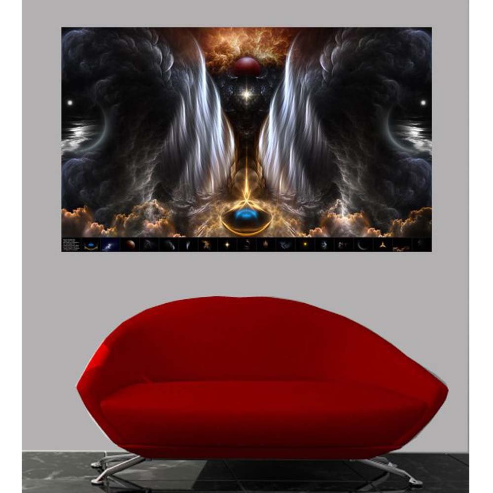 Dream of Sages Fractal Art Wall Decal Installed | Wallhogs