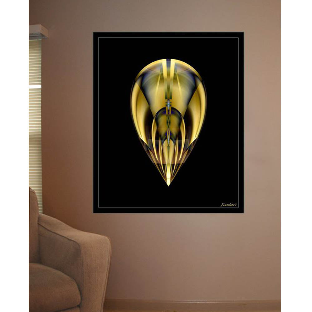 Elliptical Golden Spheres Gloss Poster Installed | Wallhogs