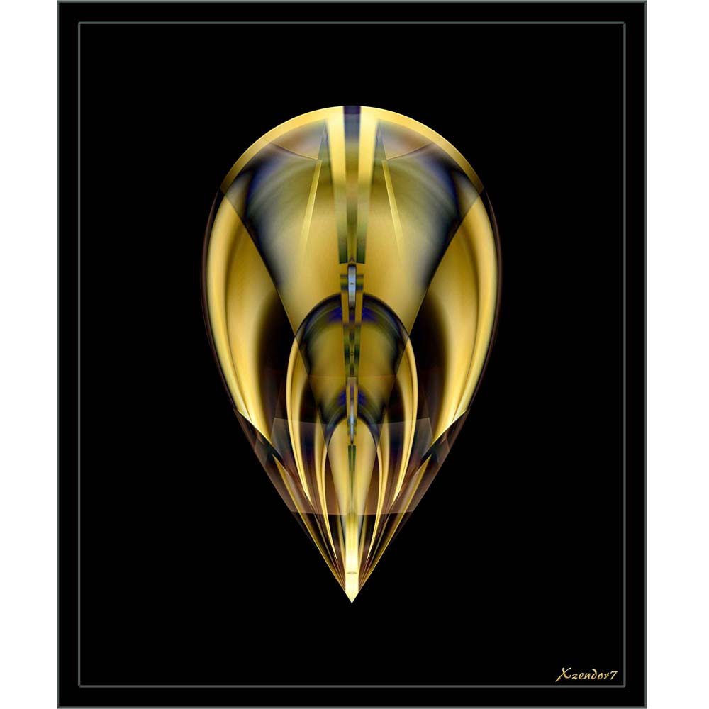 Elliptical Golden Spheres Gloss Poster Printed | Wallhogs