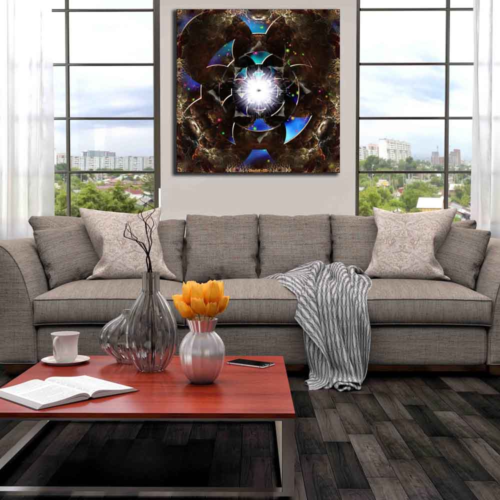 Eye of Eternity Within the Sphere of Light Canvas Print Installed | Wallhogs