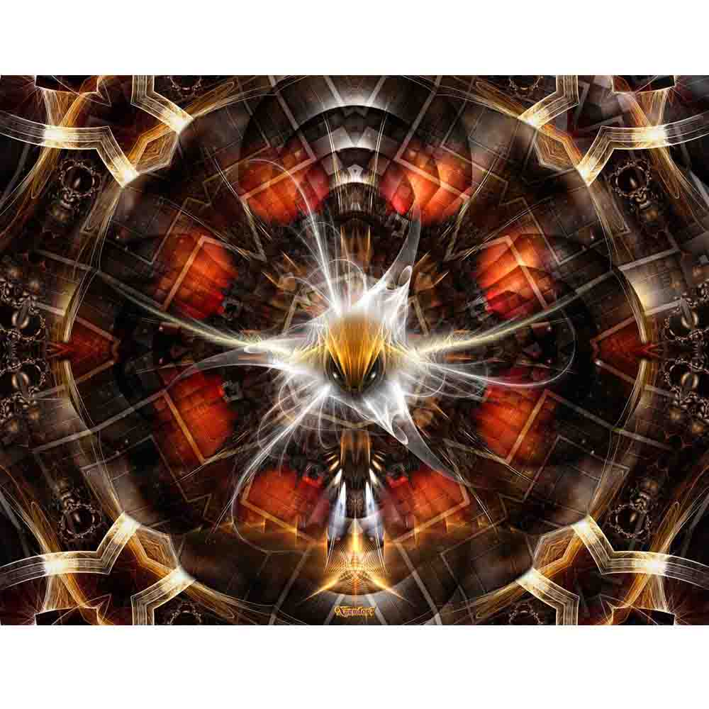 Flight of Fire Fractal Art Wall Decal Printed | Wlalhogs