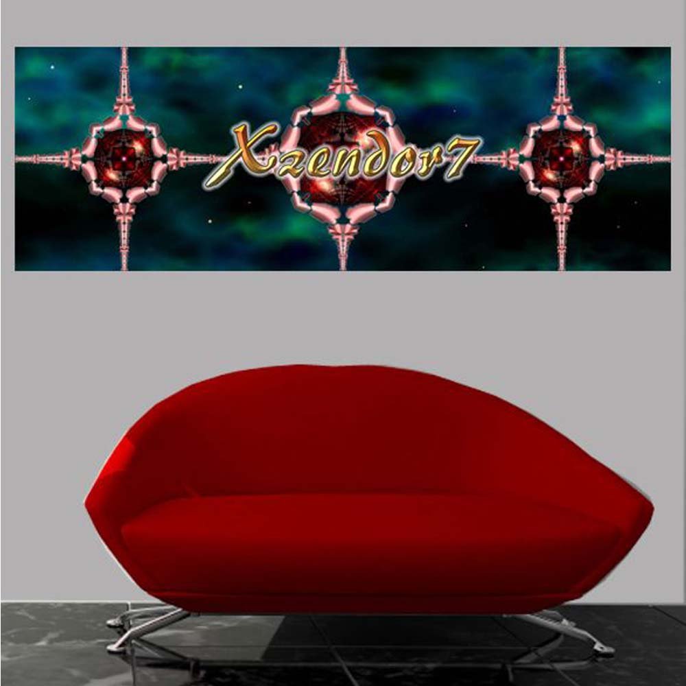 Fracture Vortex Fractal Art Wall Decal Installed | Wallhogs