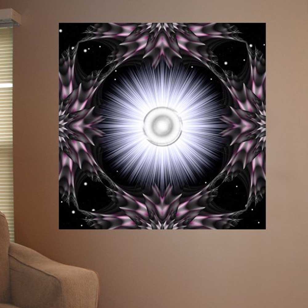 Garden of Light Fractal Art Wall Decal Installed | Wallhogs