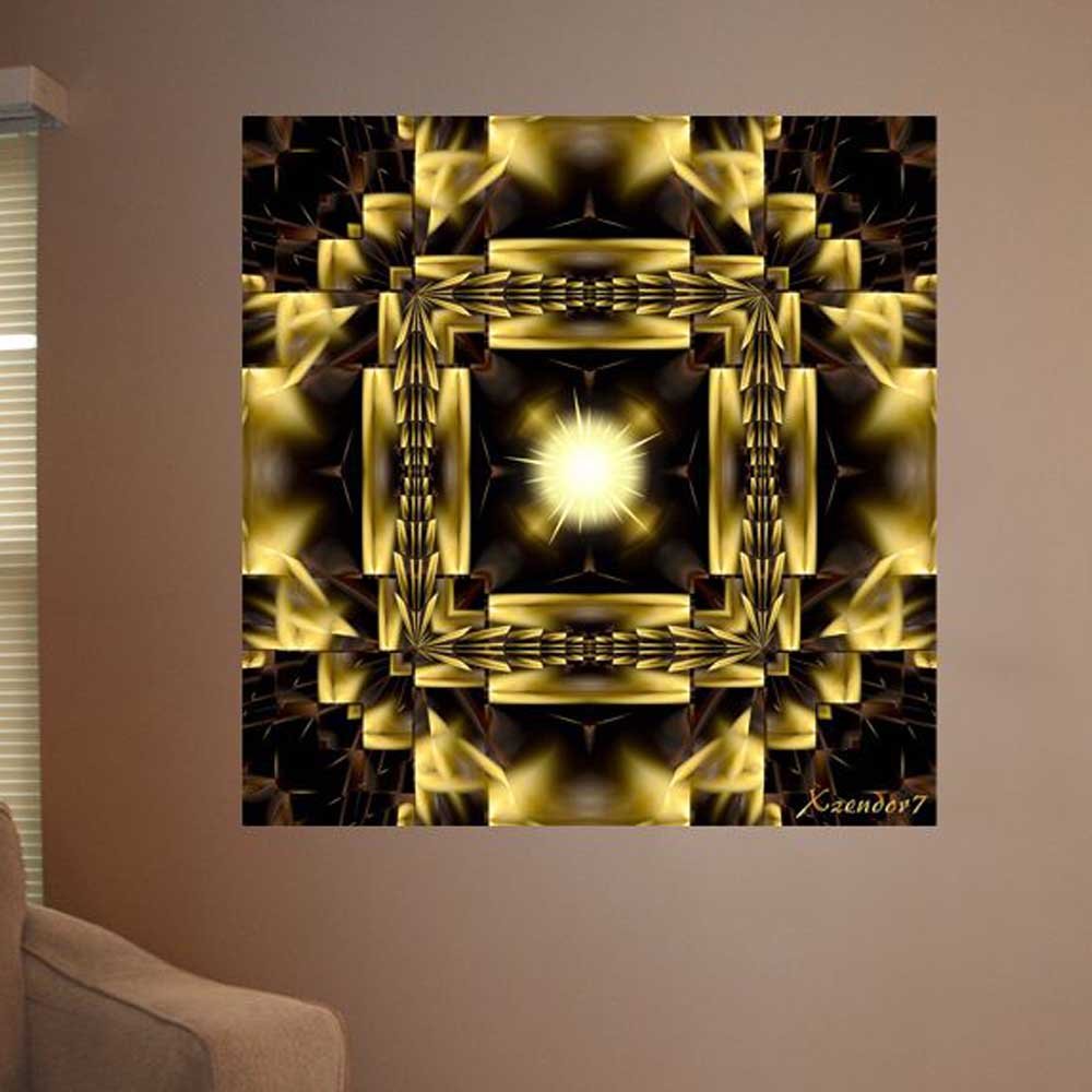 Golden Terrace of Light Wall Decal Installed | Wallhogs