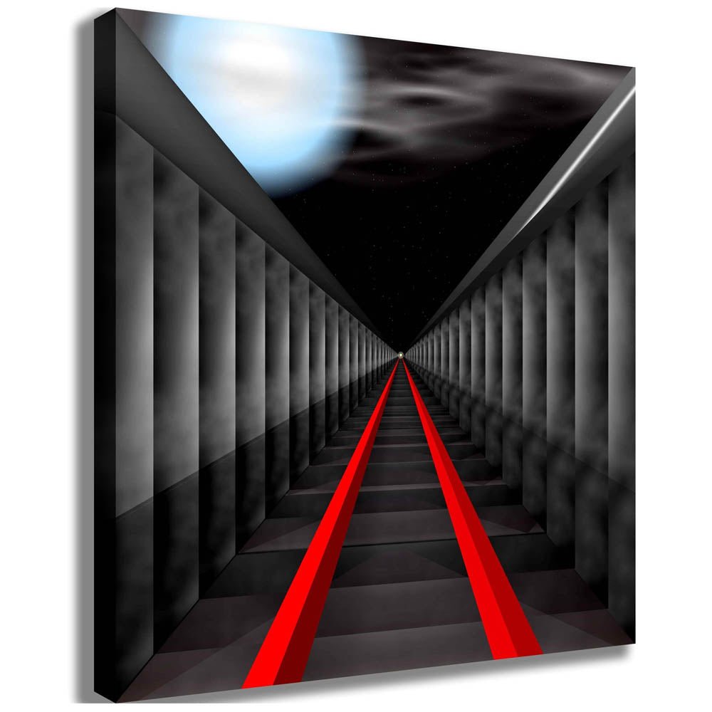 Light at the Far End of the Tracks Canvas Printed