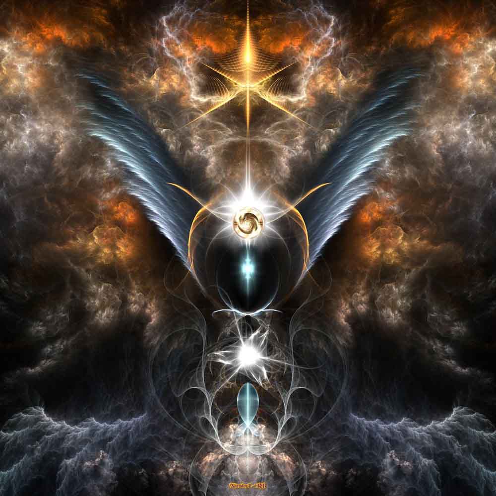 Mystic Fire Fractal Art Wall Decal Printed | Wallhogs