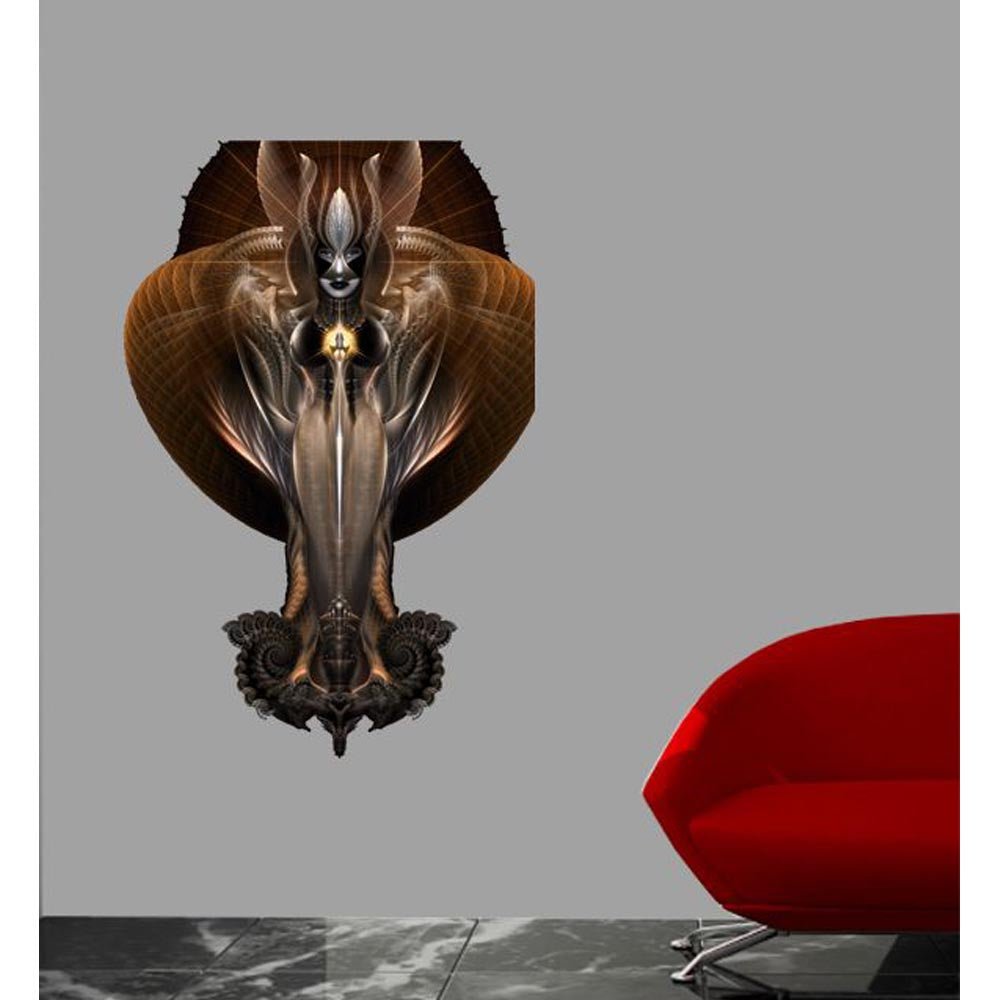 Portrait of Arsencia Fractal Art Wall Decal Installed | Wallhogs