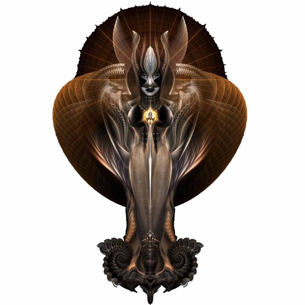 Portrait of Arsencia Fractal Art Wall Decal Printed | Wallhogs