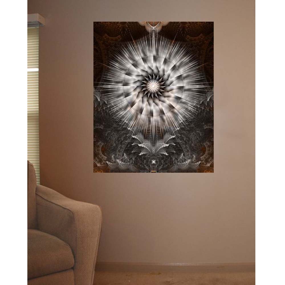Radiance Fractal Art Gloss Poster Installed | Wallhogs