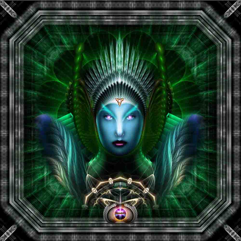 Riddian Queen Emerald Portrait Wall Decal Printed