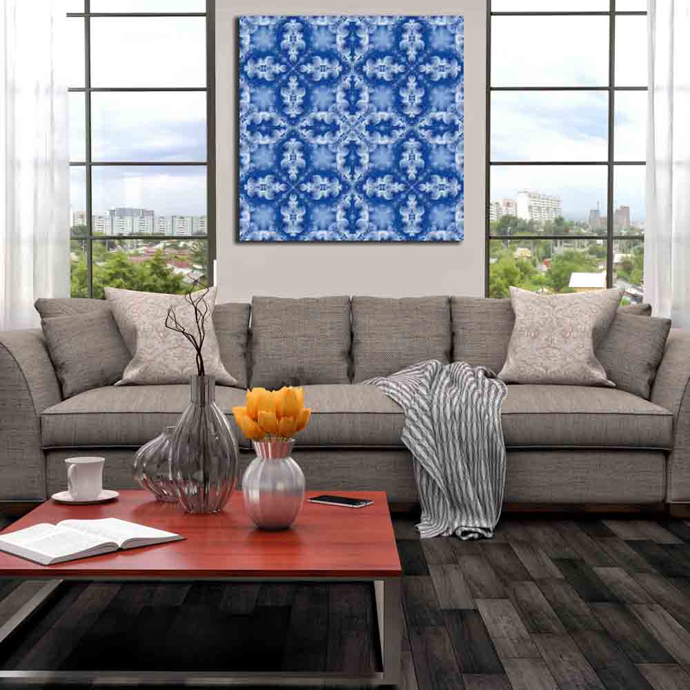 Ripply Cloud Overlays Canvas Print Installed | Wallhogs