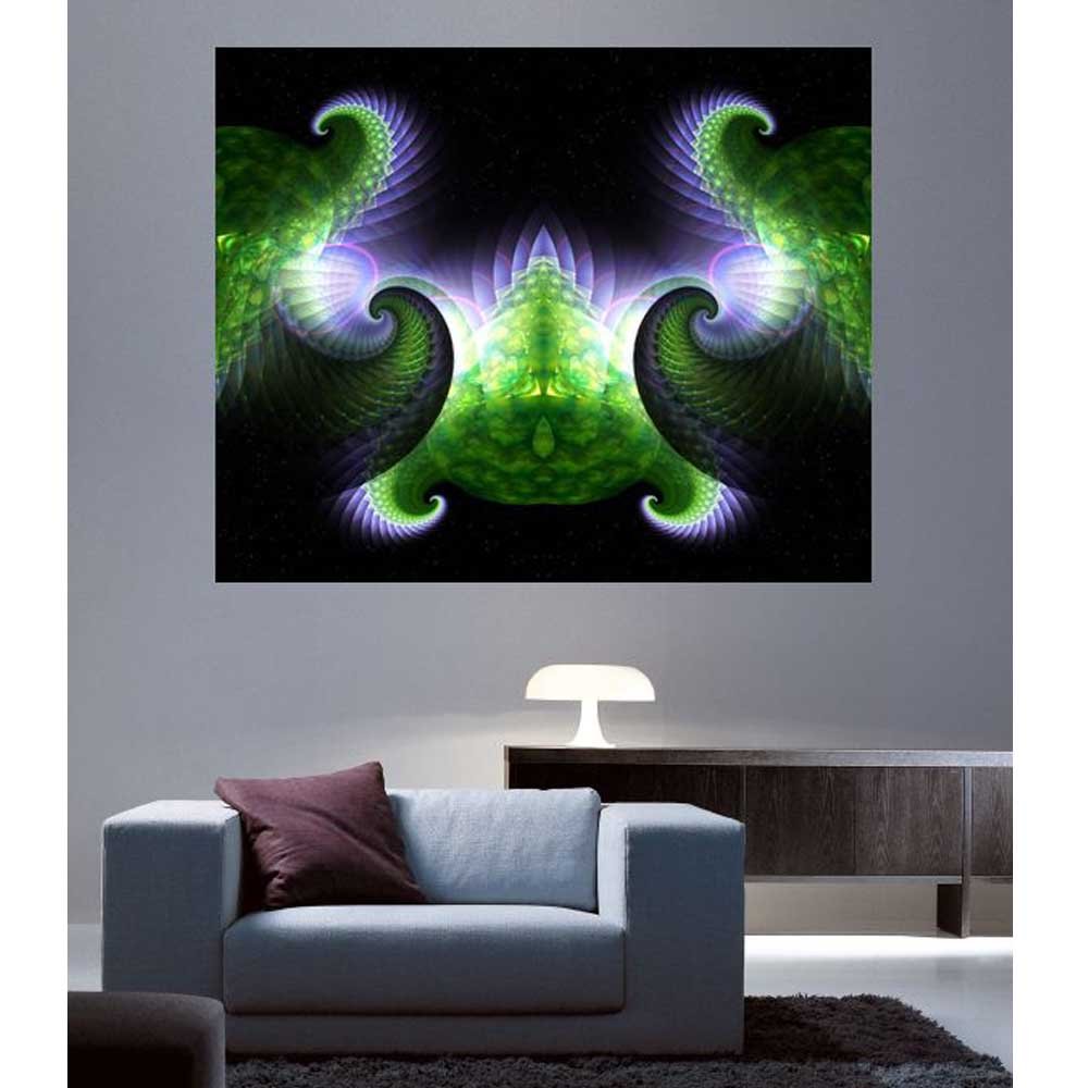 Spiral Space Shells II Wall Decal Installed | Wallhogs
