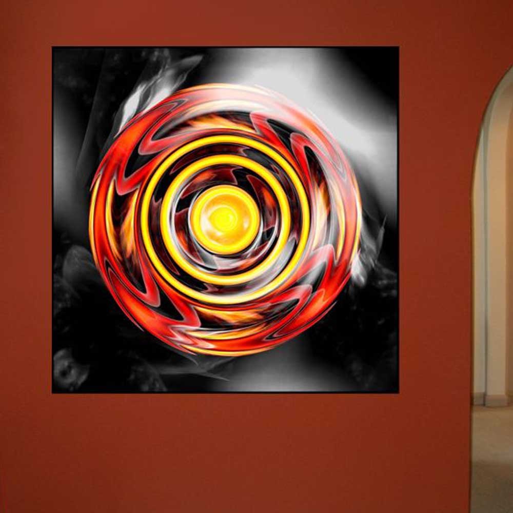 Sun Star Reflective Disk Gloss Poster Installed | Wallhogs