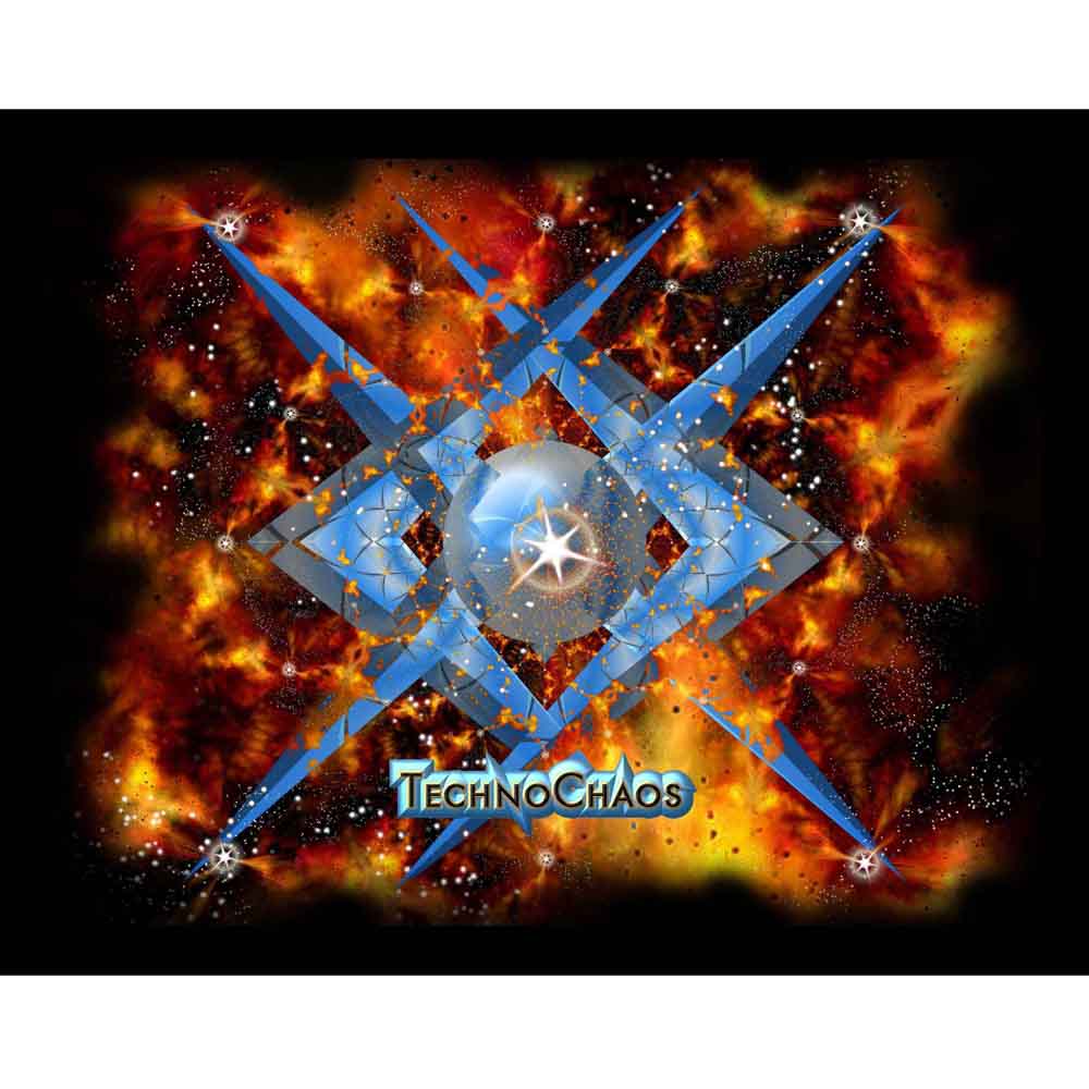 Techno Chaos Fractal Art Wall Decal Printed | Wallhogs