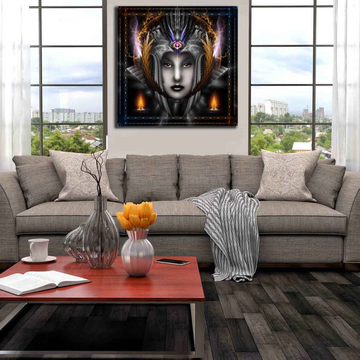 Thinosia Queen of Armageddon Canvas Print Installed