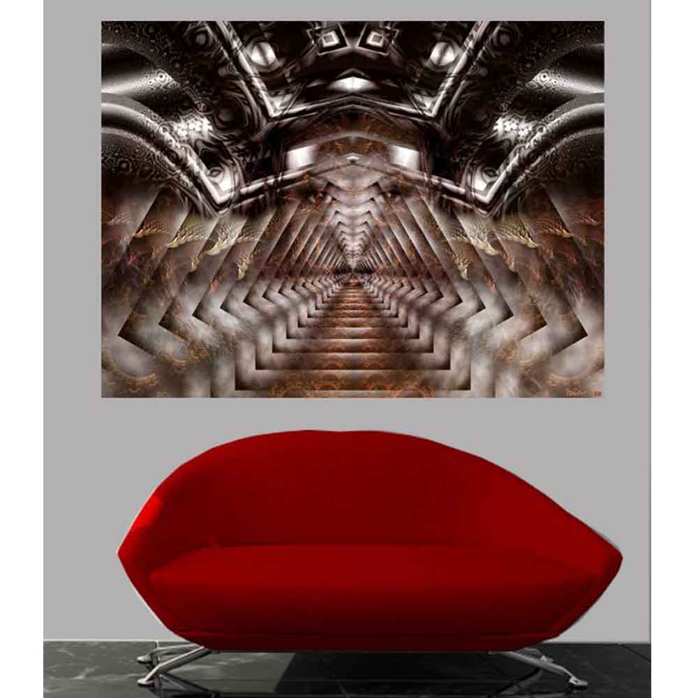 Tri-Particle Ring Tunnel Wall Decal Installed | Wallhogs