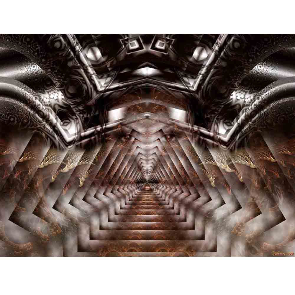 Tri-Particle Ring Tunnel Wall Decal Printed | Wallhogs