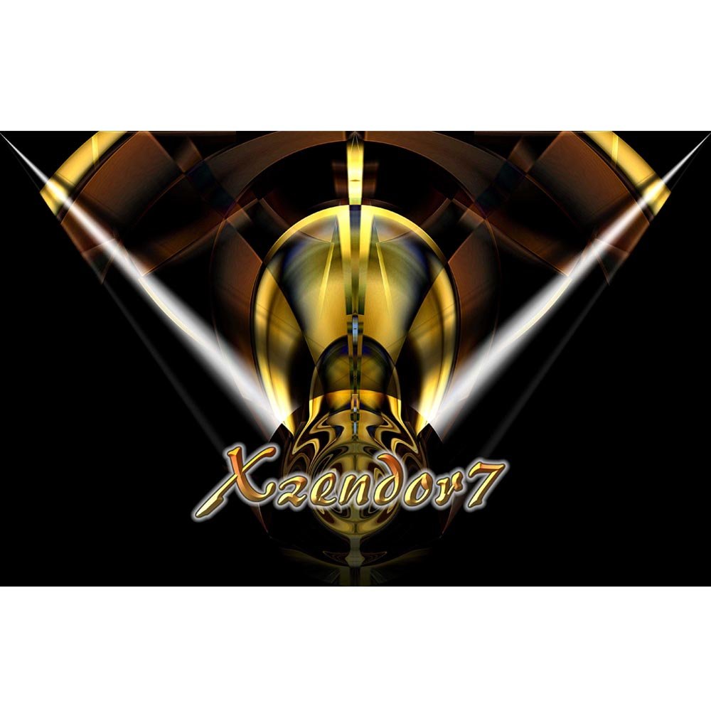 V-Shaped Elliptical Golden Spheres Gloss Poster Printed