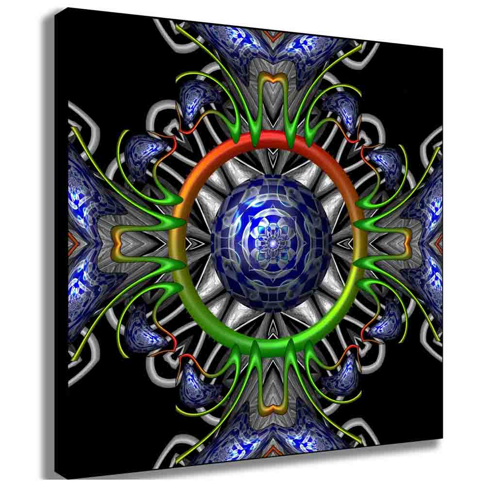Warped Fractal Collage IsoSil Canvas Printed | Wallhogs
