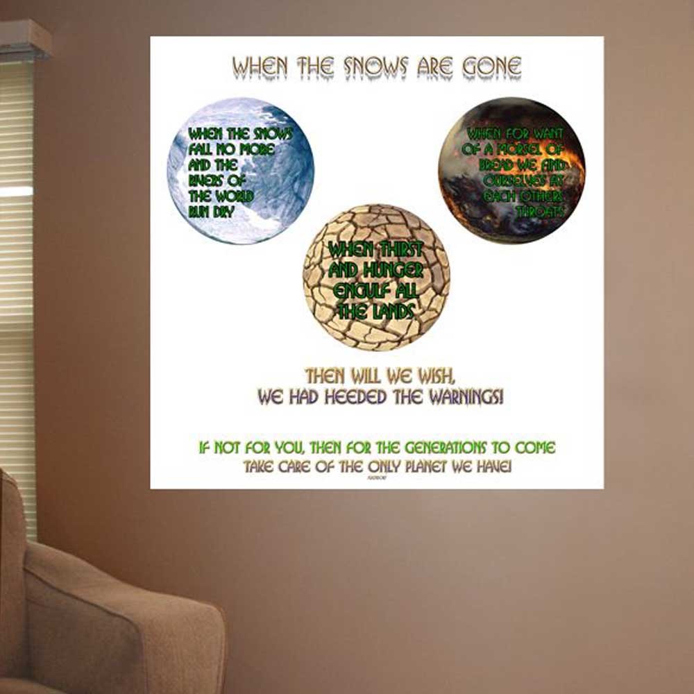 When the Snows Are Gone Wall Decal Installed | Wallhogs